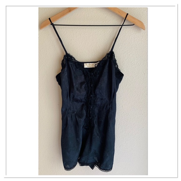 Victoria’s Secret Gold Label Vintage Romper Black Size Small - Picture 3 of 8